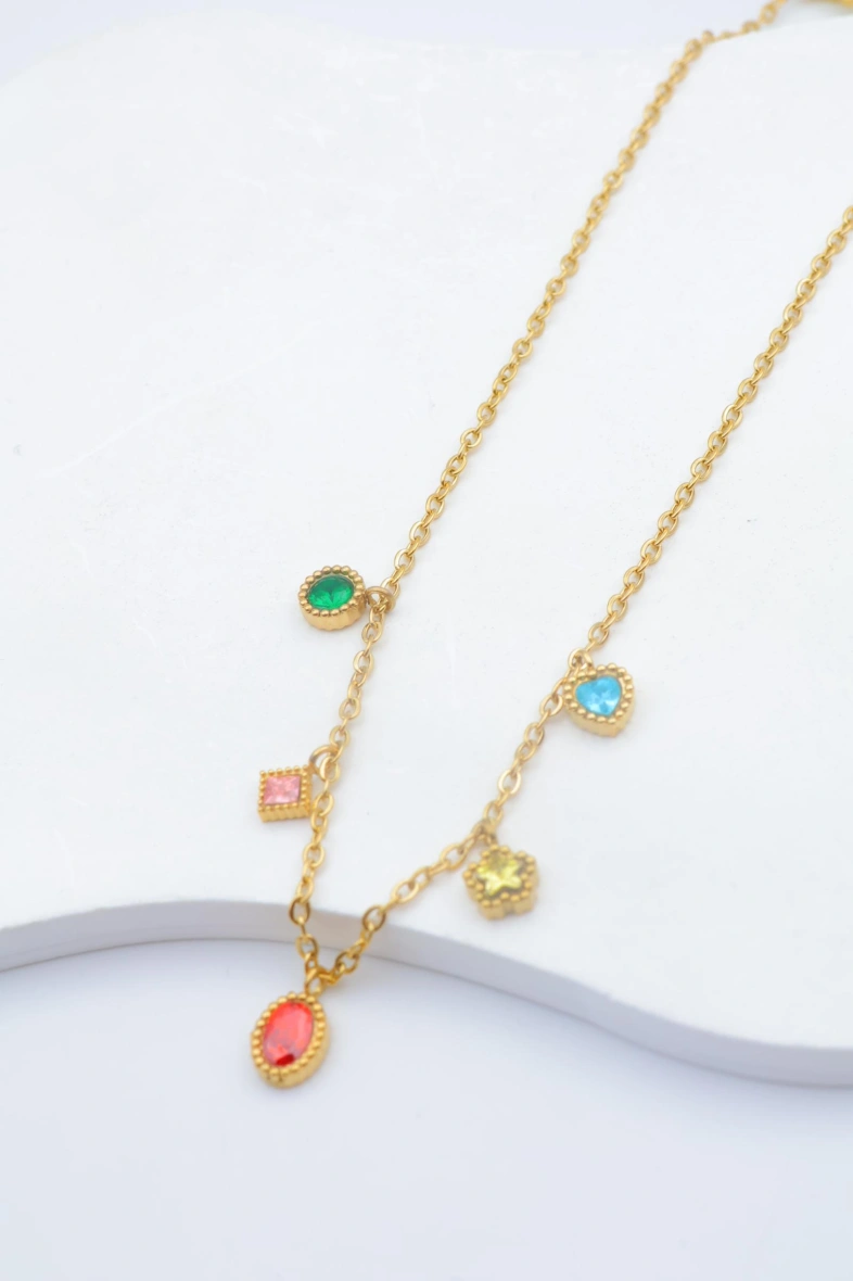 Collier en acier inoxydable — Multicolore