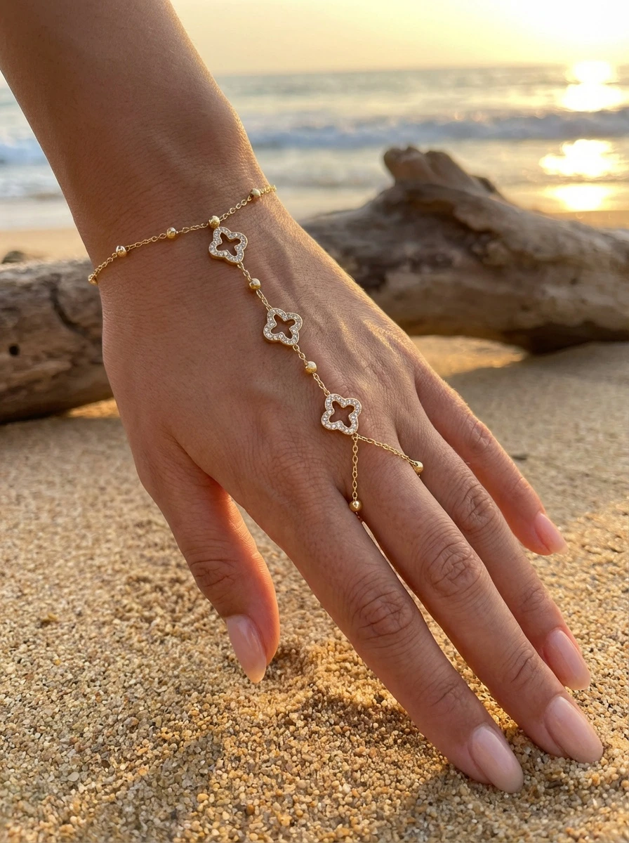 Bracelet of hand in stainless steel