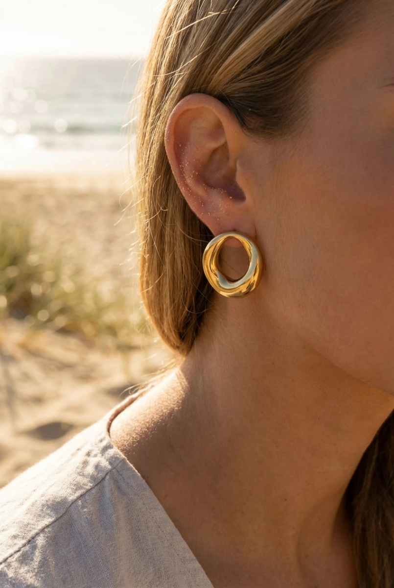 Boucles d'oreilles en acier inoxydable