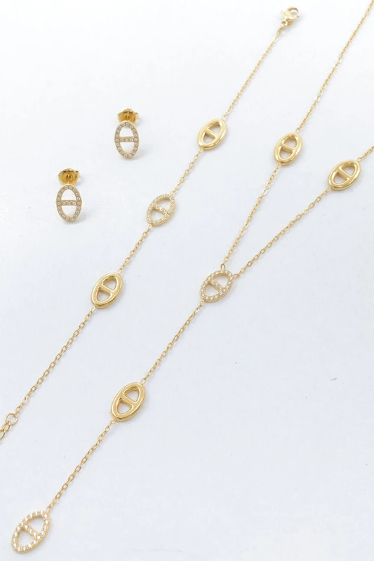 Set of bijoux in stainless steel