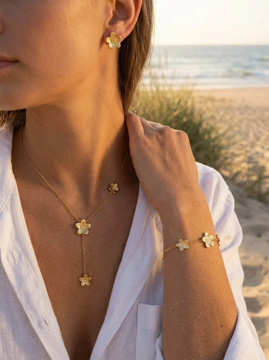 Set of bijoux in stainless steel