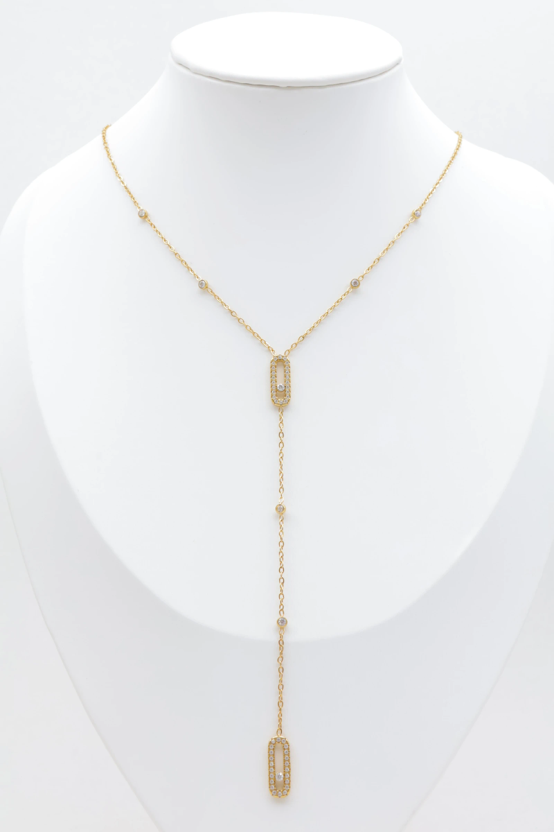 Stainless steel y-necklace 2