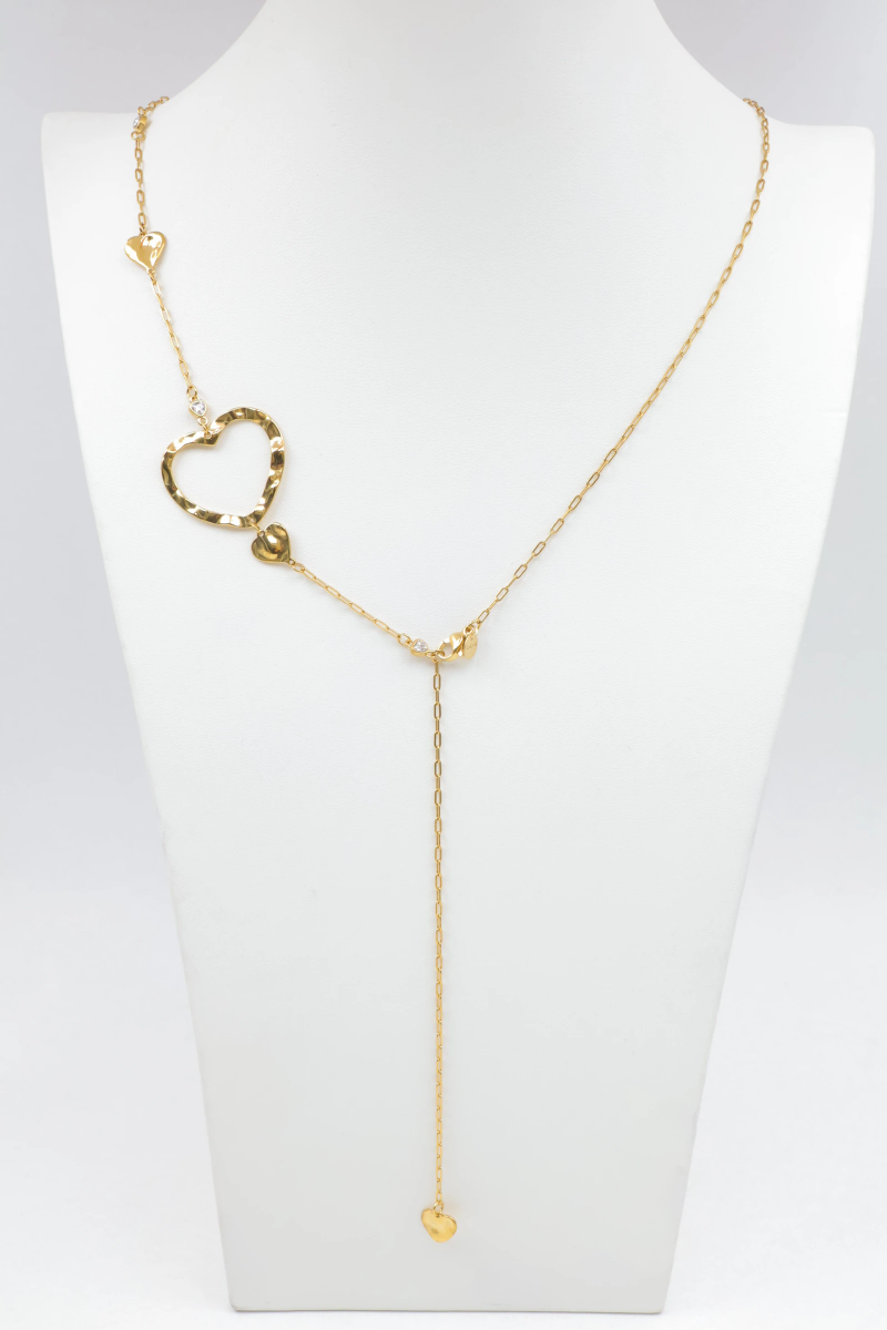 Hammered heart necklace 2