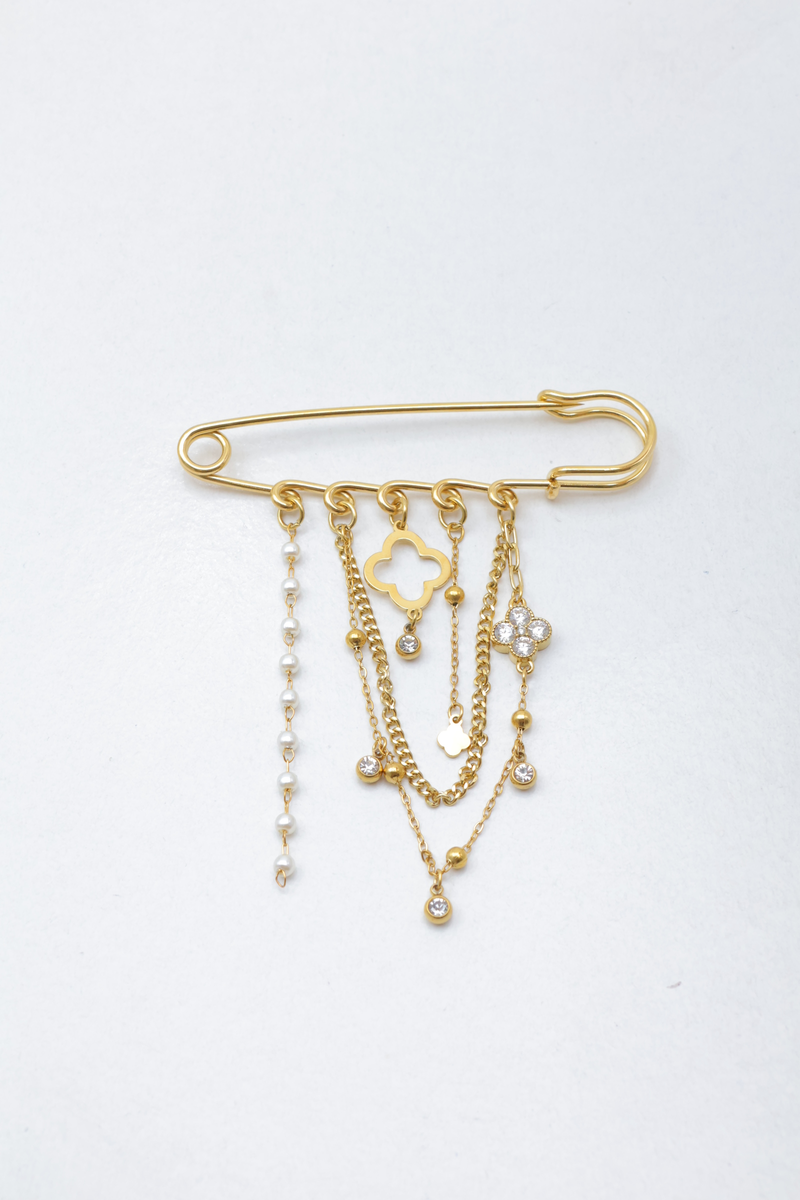 Stainless steel brooch 2