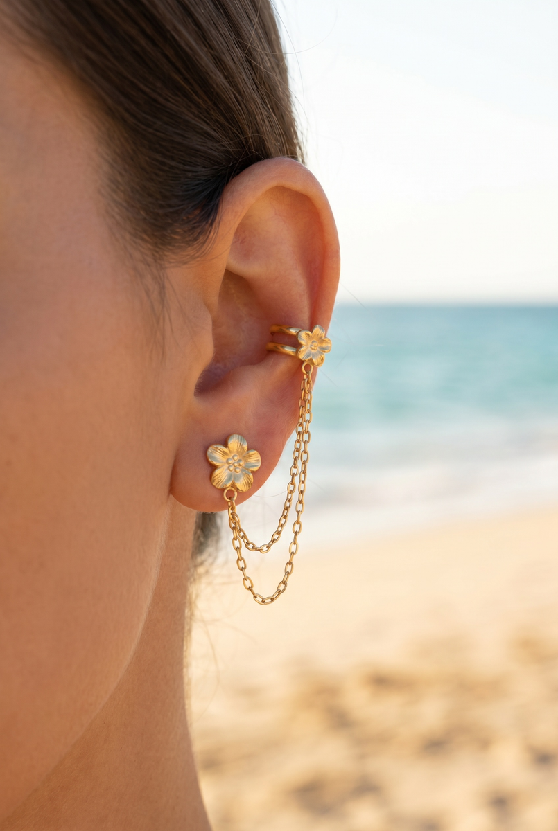 Earrings in stainless steel