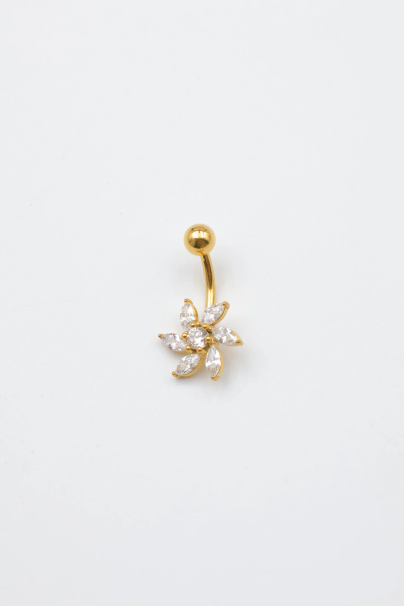 Stainless steel navel piercing