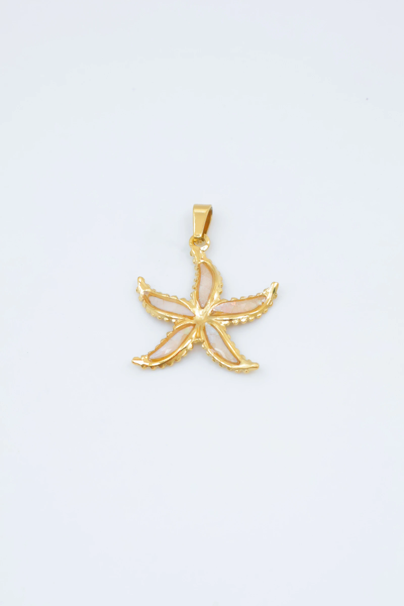 Pendentif étoile de mer avec nacre