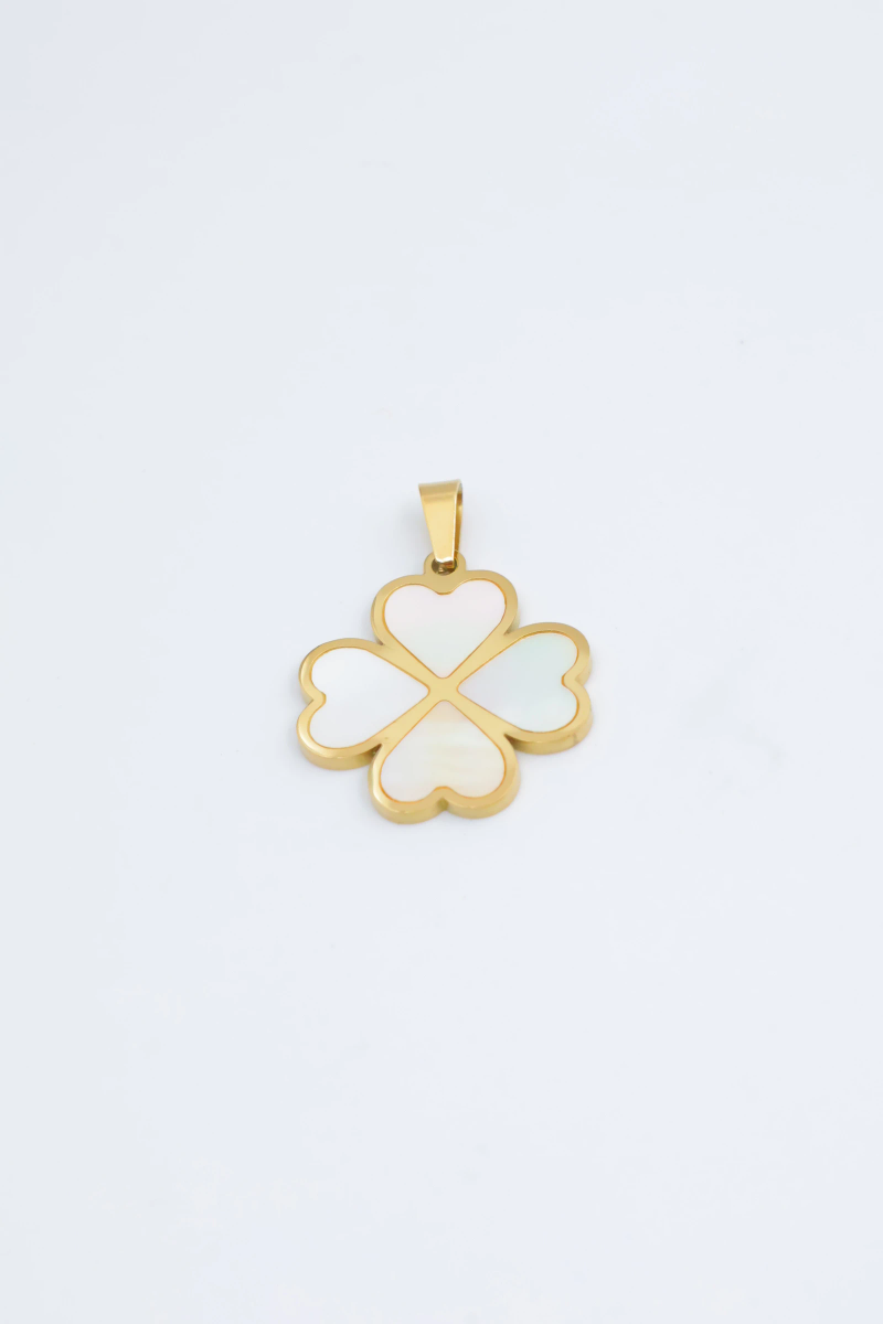 Pendentif trèfle avec nacre