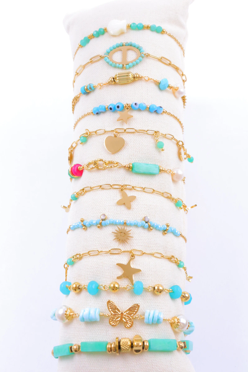 Lot de 12 bracelets en acier inoxydable avec coussin 2