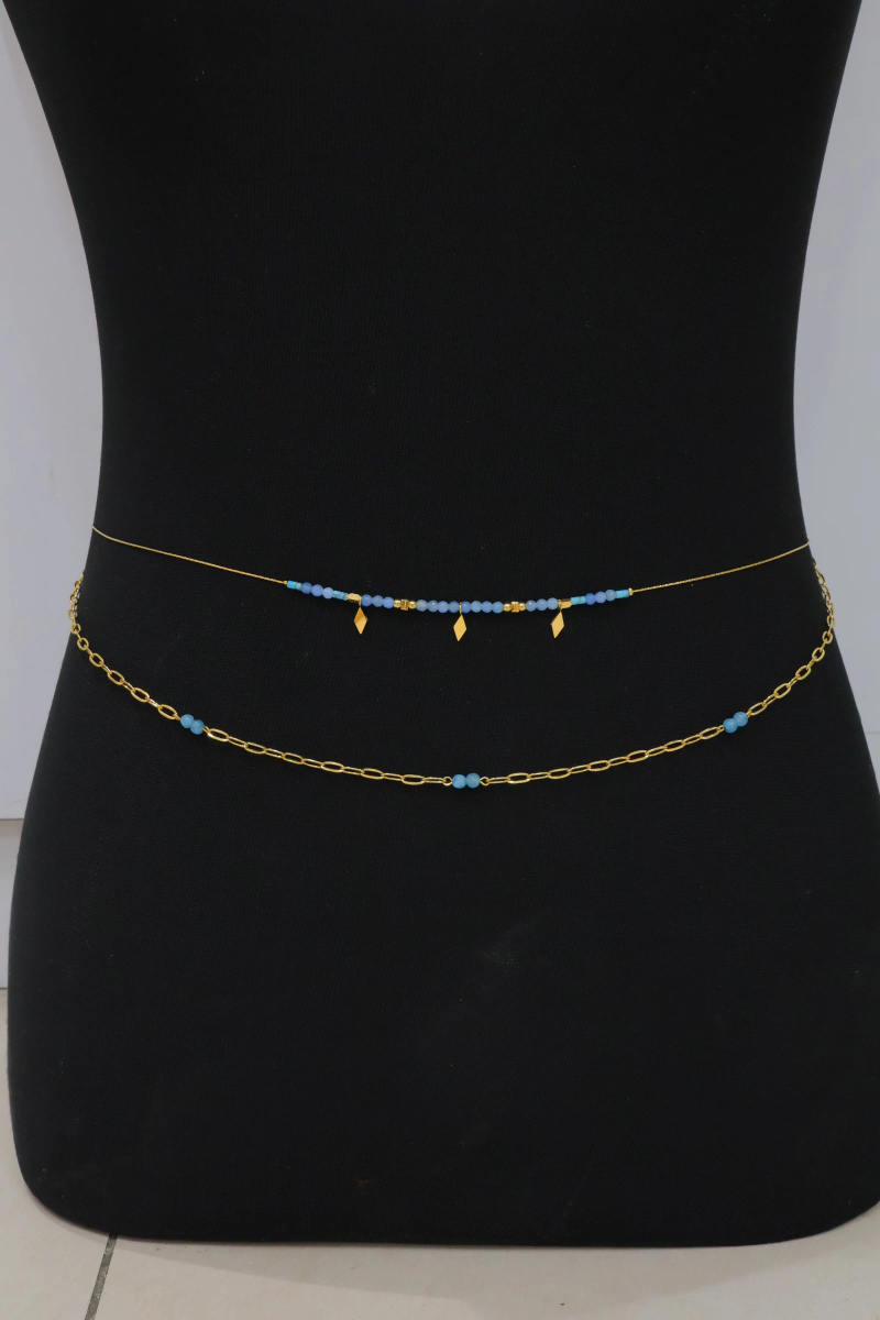 Double stainless steel waist chain 2