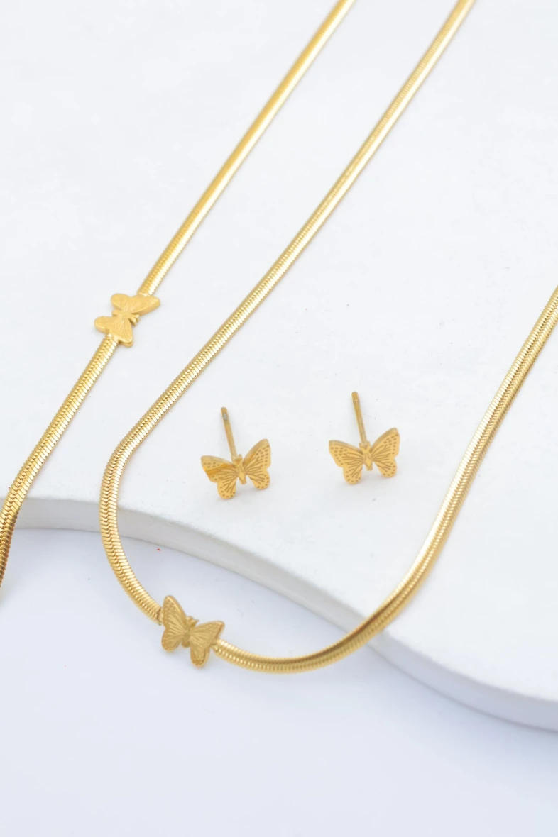 Stainless steel jewelry set