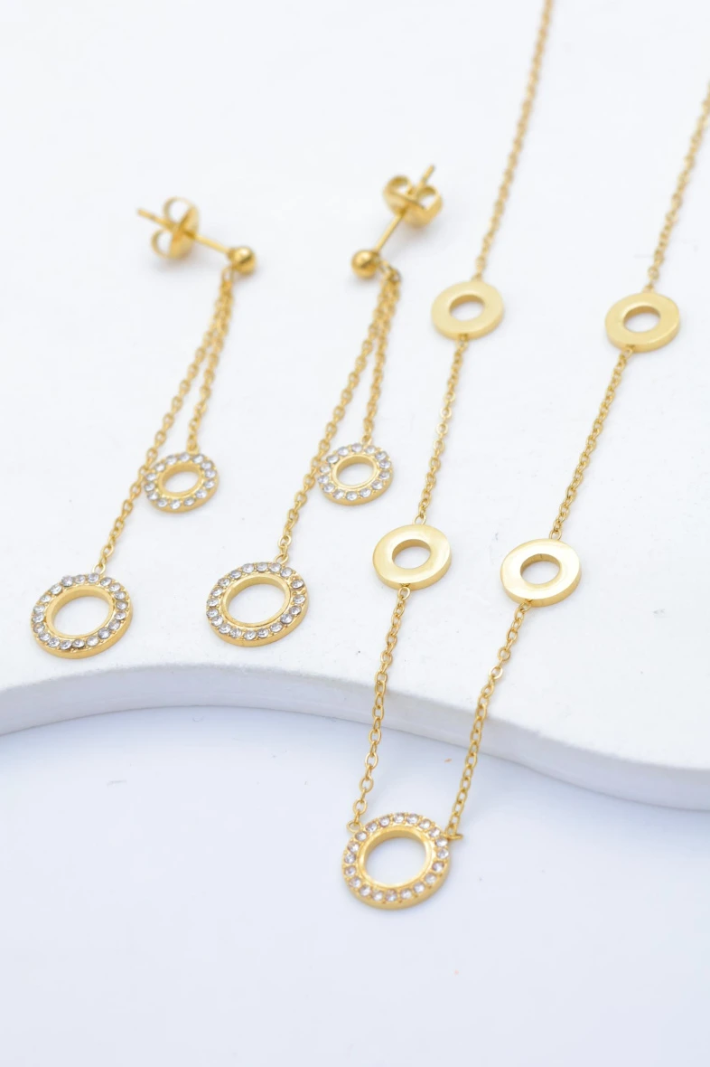 Stainless steel jewelry set