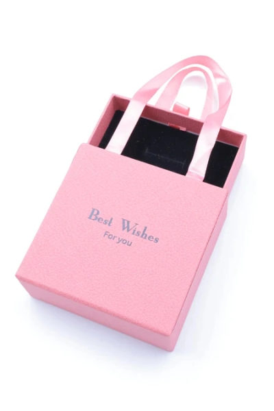 Set of 12 wooden jewelry boxes with fabric handles