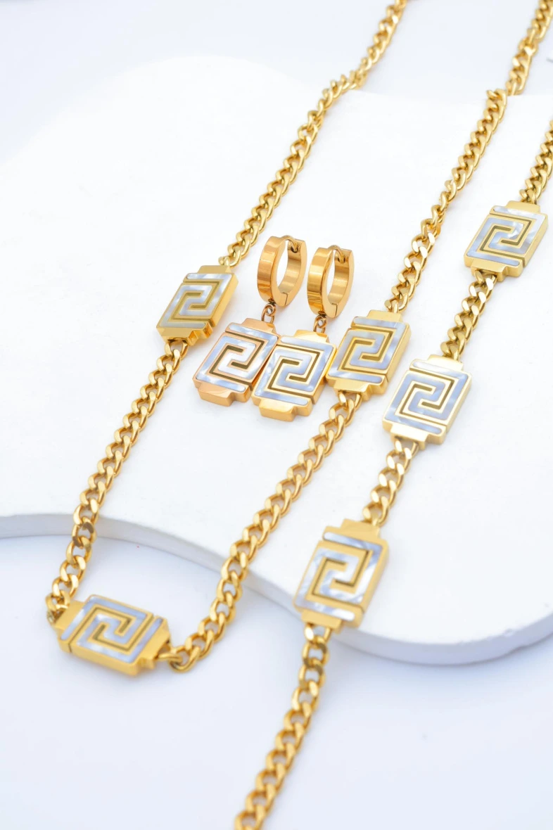 Stainless steel jewelry set
