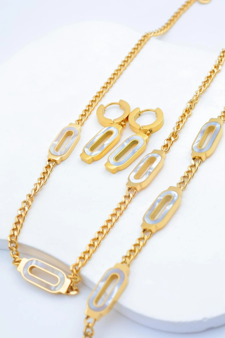 Stainless steel jewelry set