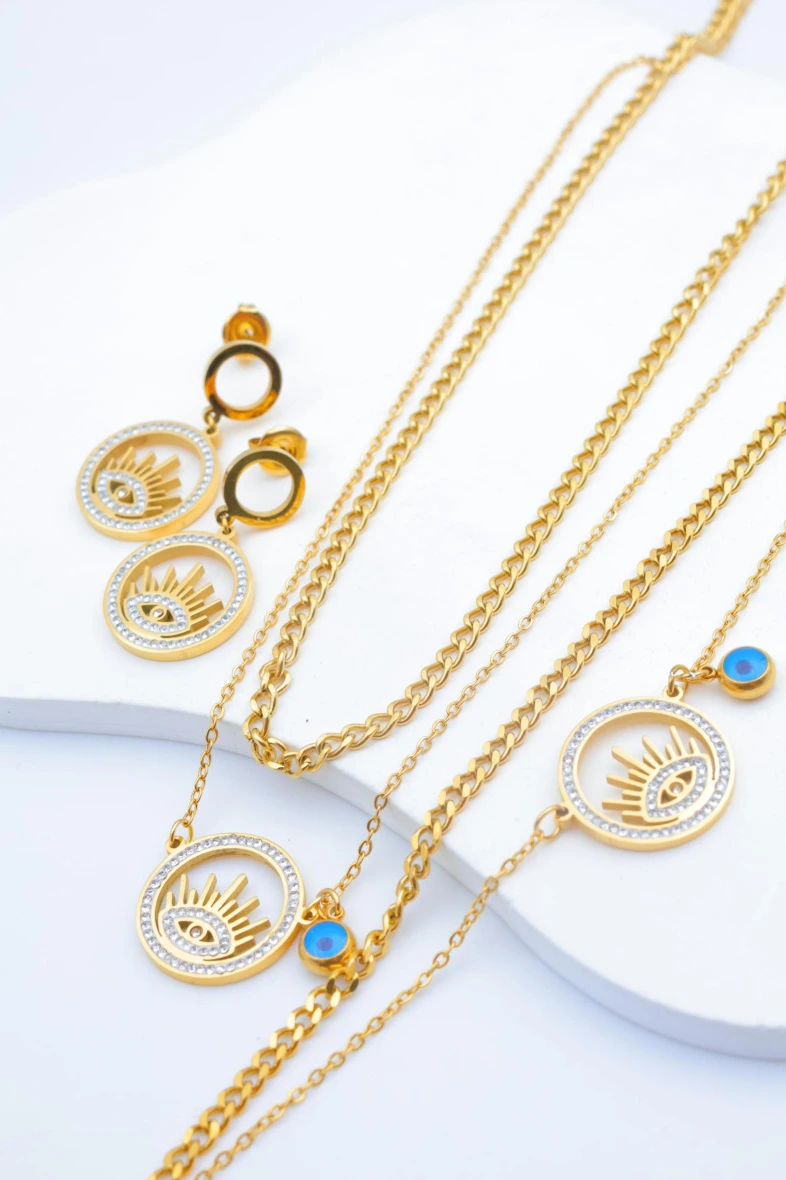 Parure de bijoux en acier inoxydable 3
