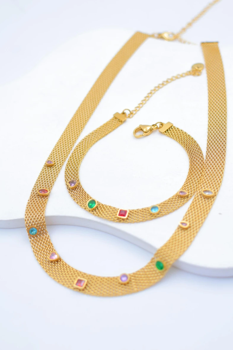 Stainless steel jewelry set
