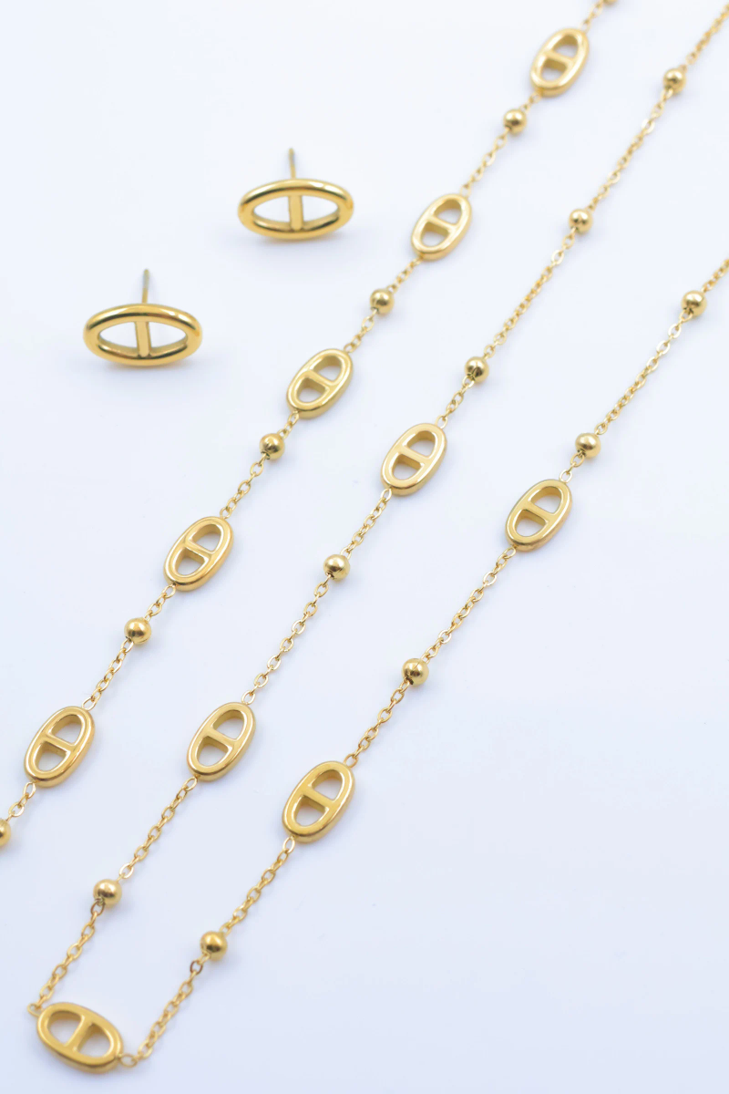 Stainless steel jewelry set