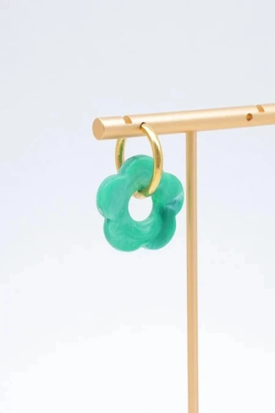 Boucles d'oreilles fleur en acier inoxydable