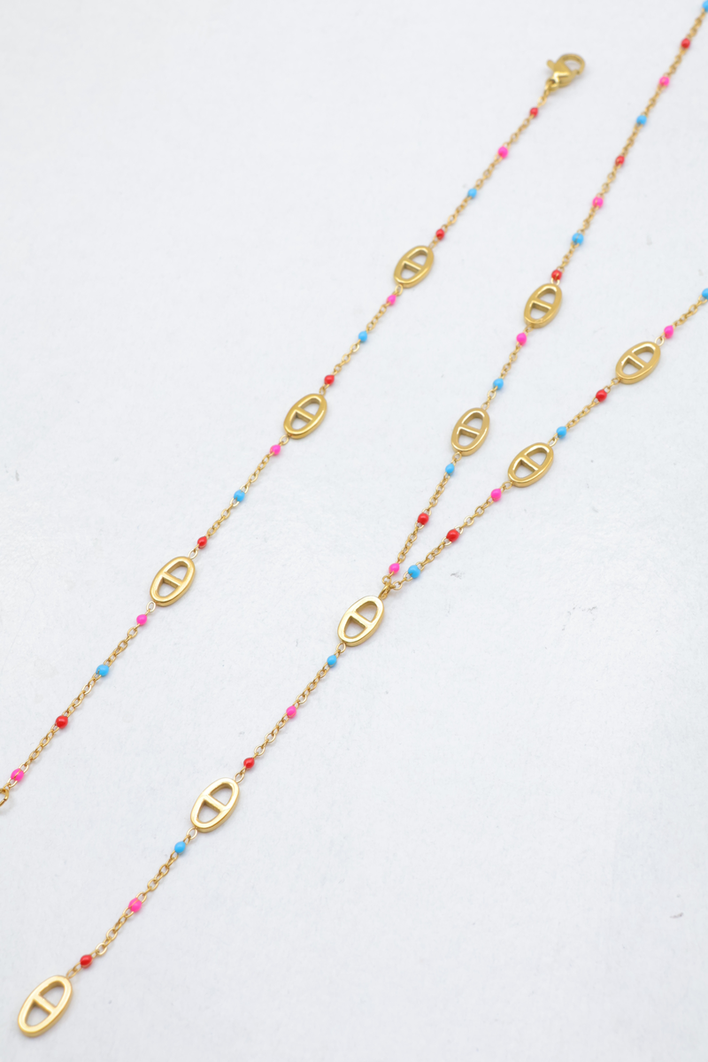 Stainless steel jewelry set — Multicolor