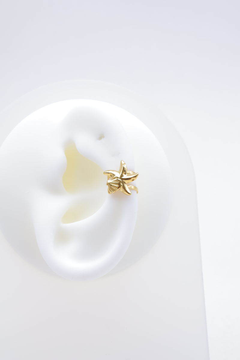 Ear cuff aus edelstahl in form eines seesterns