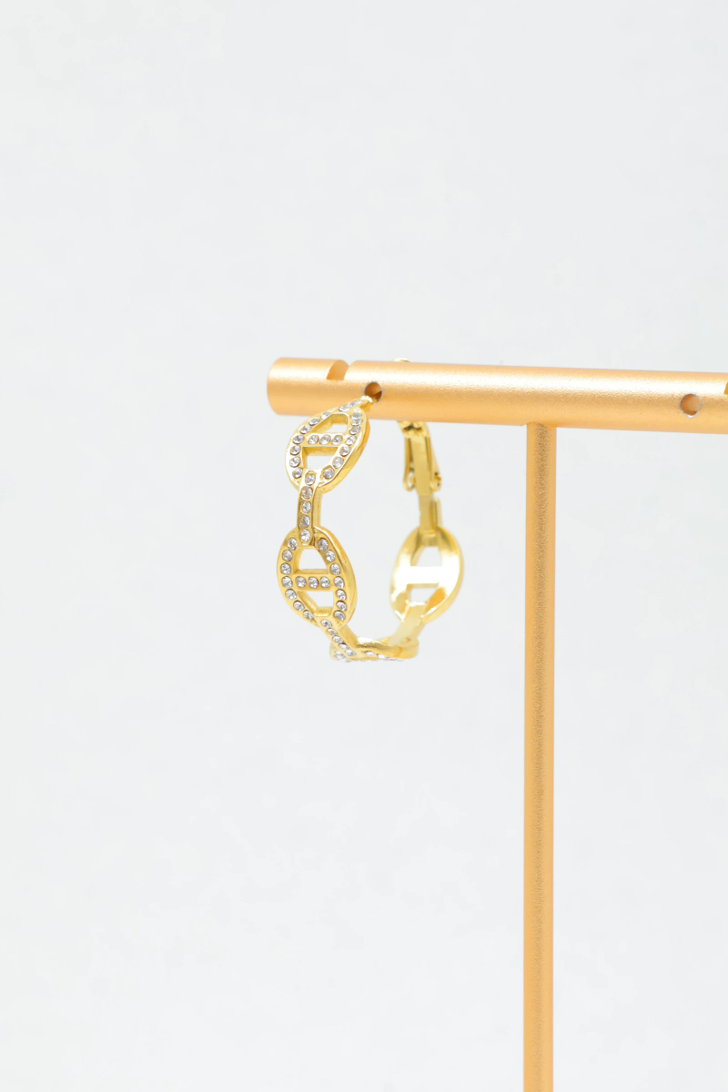 Boucles d'oreilles créoles en acier inoxydable 2
