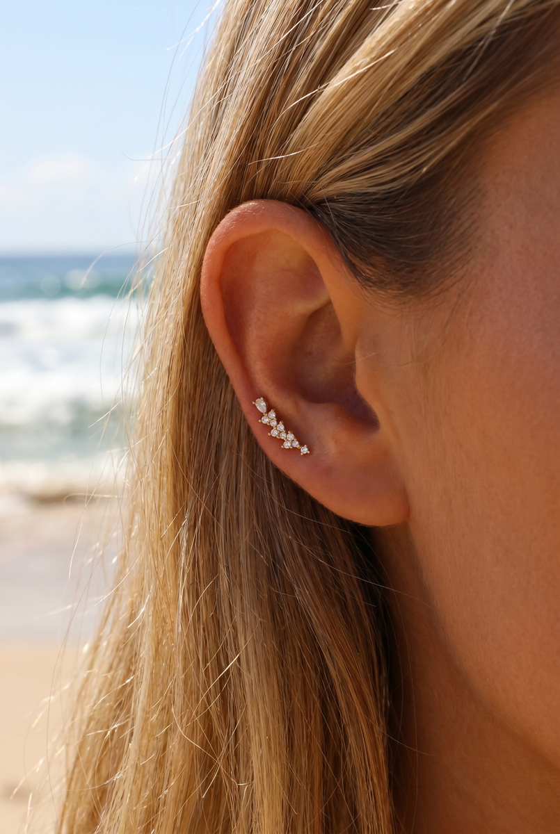 Piercing d'oreille en acier inoxydable
