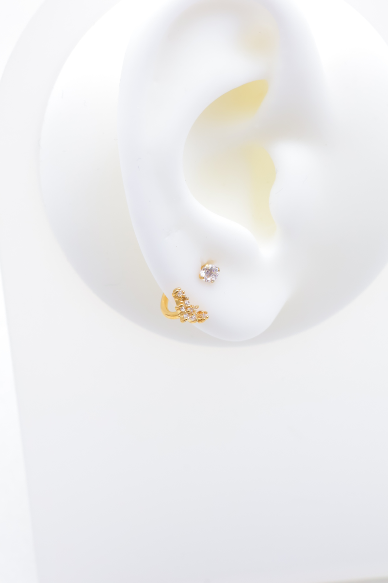 Stainless steel ear piercing