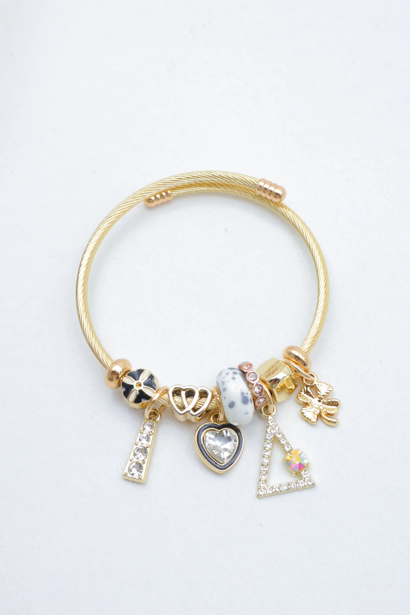 Bracelet rigide à charms en métal 2