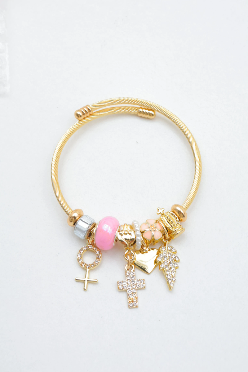 Bracelet rigide à charms en métal 2