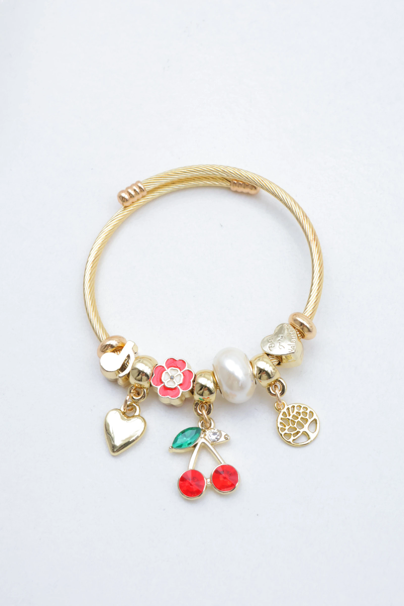 Bracelet rigide à charms en métal 2