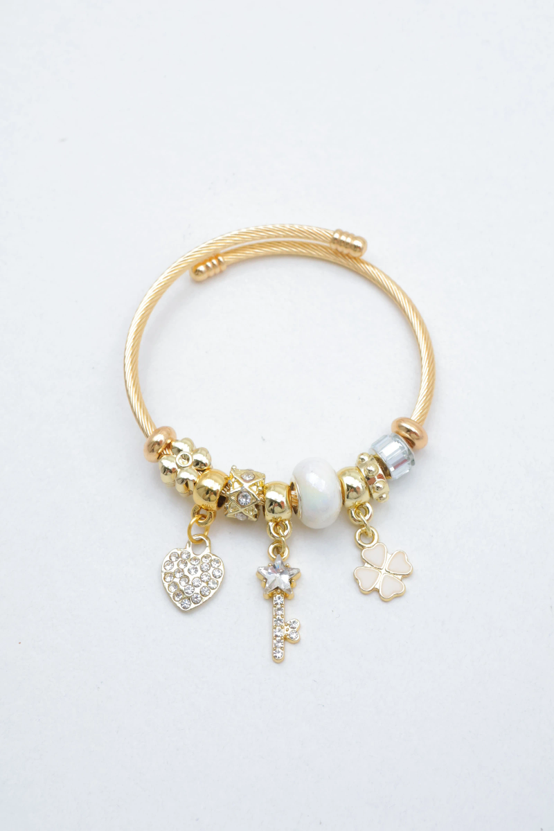 Bracelet rigide à charms en métal 2