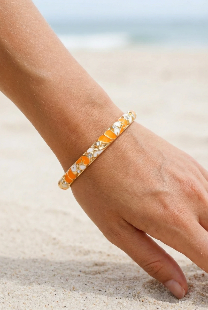 Brass bangle bracelet