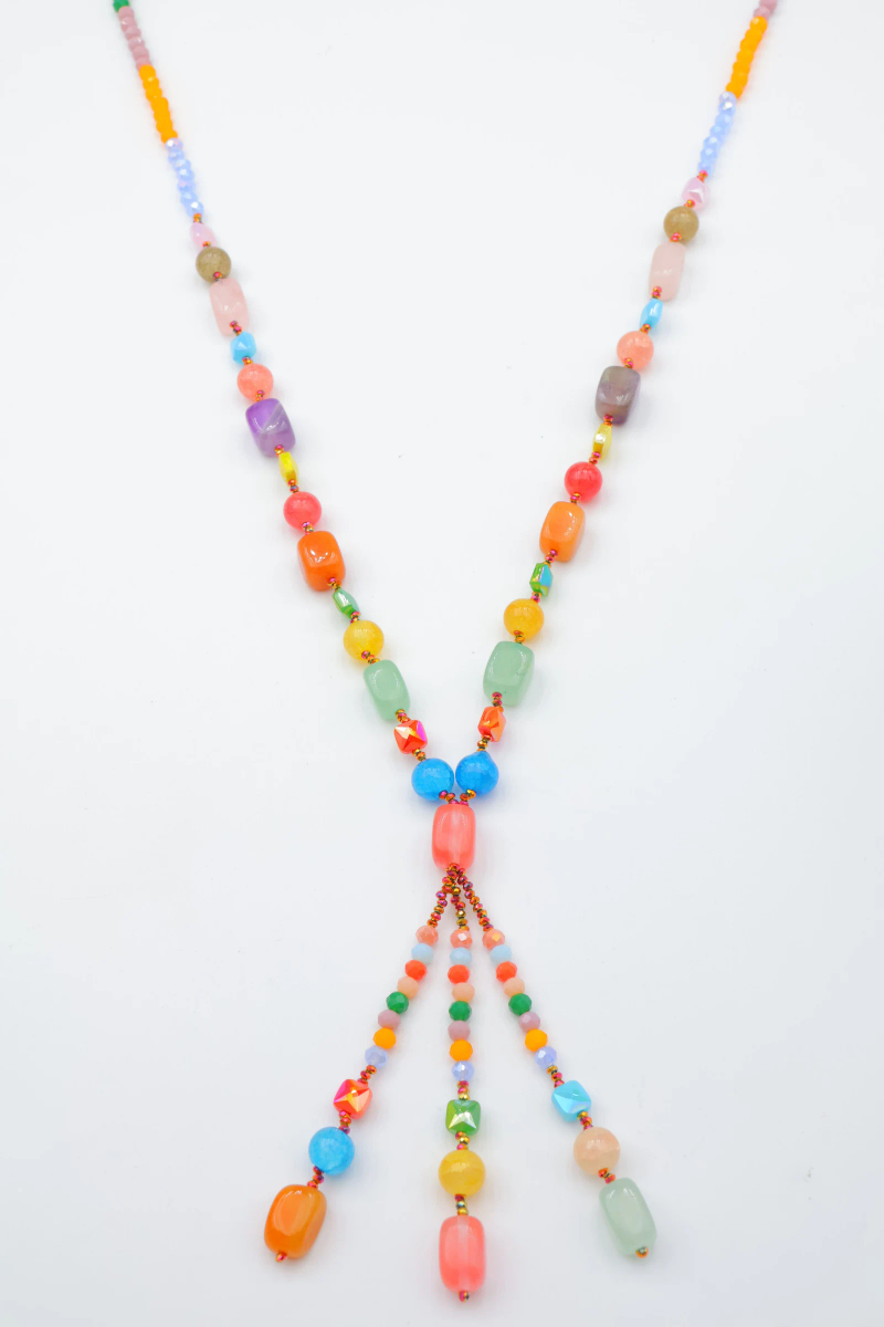 Collier sautoir en acier inoxydable — Multicolore