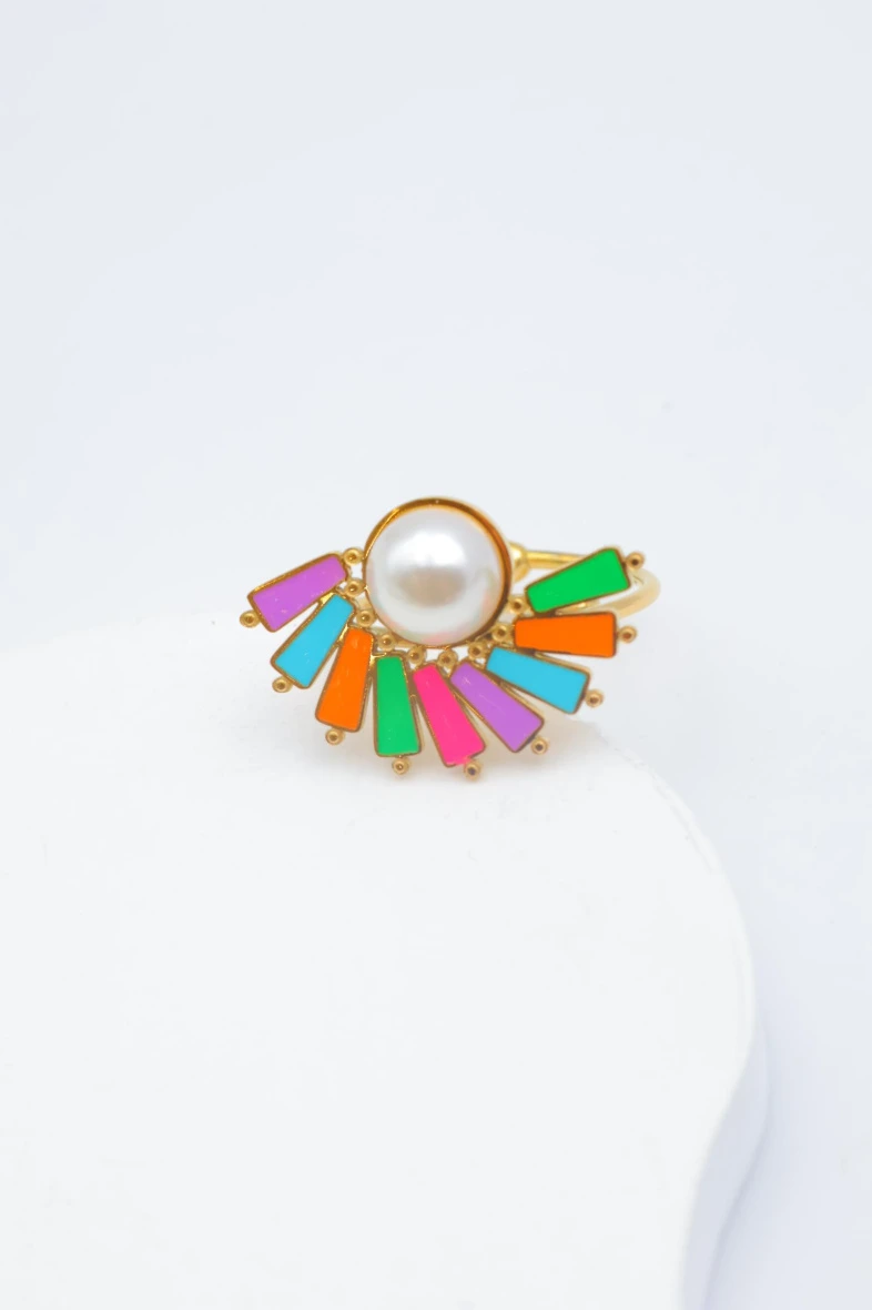 Adjustable stainless steel ring — Multicolor