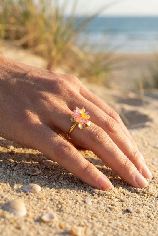 Adjustable stainless steel ring — Multicolor