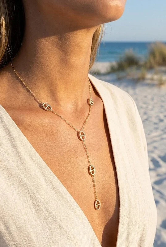 Stainless steel y-necklace 2
