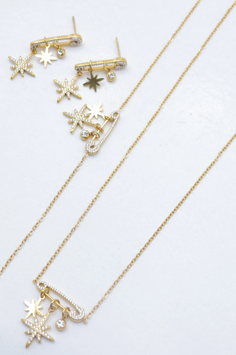 Parure de bijoux en acier inoxydable
