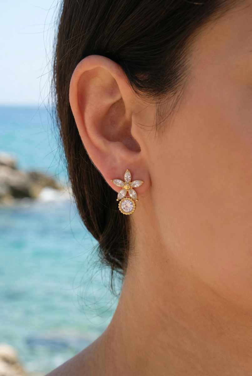 Boucles d'oreilles en acier inoxydable