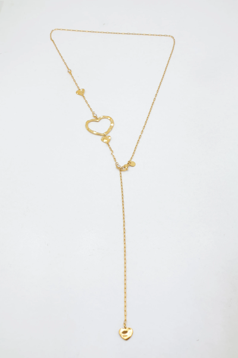 Hammered heart necklace 2