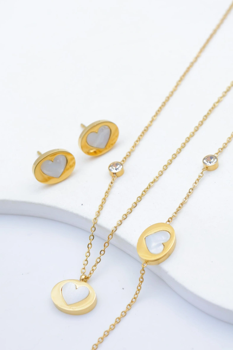 Parure de bijoux en acier inoxydable