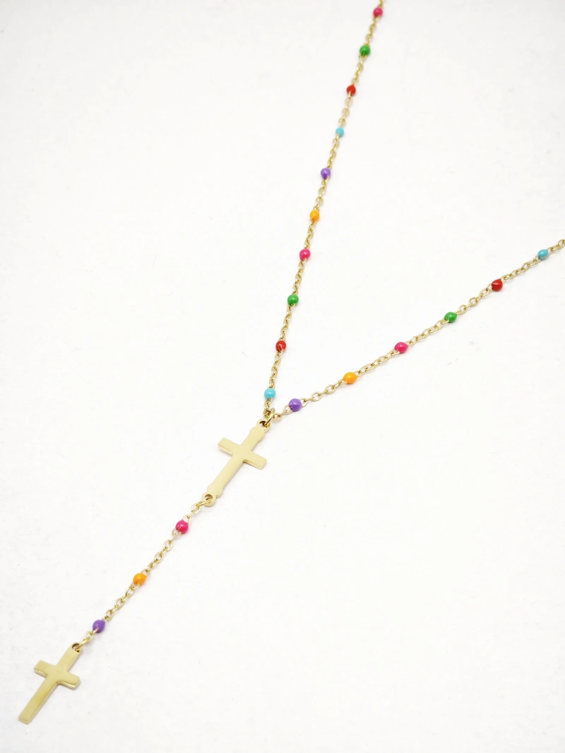 Collier en acier inoxydable — Multicolore