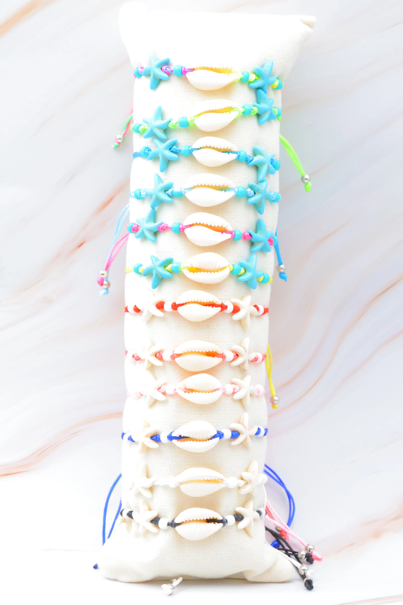 Lot de 12 bracelets en métal avec coussin — Multicolore