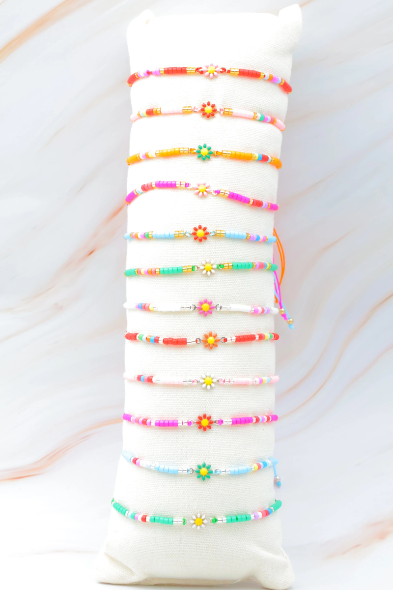Lot de 12 bracelets en métal avec coussin — Multicolore