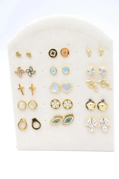 Set of 15 earrings with display 2