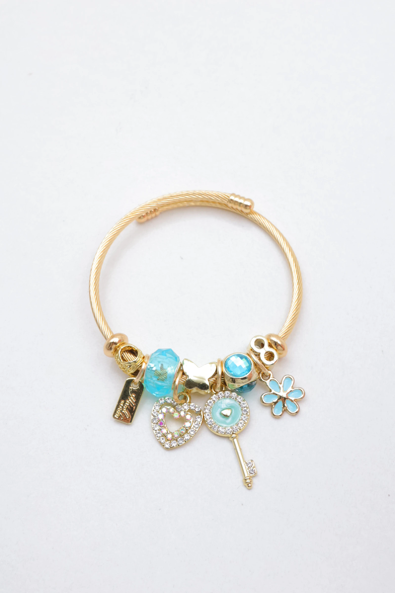 Bracelet rigide à charms en métal 2