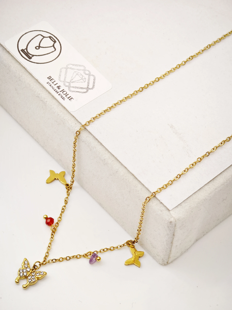 Set of bijoux in stainless steel — Multicolor