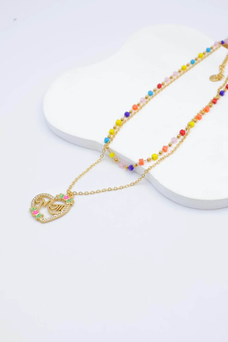 Collier en acier inoxydable — Multicolore