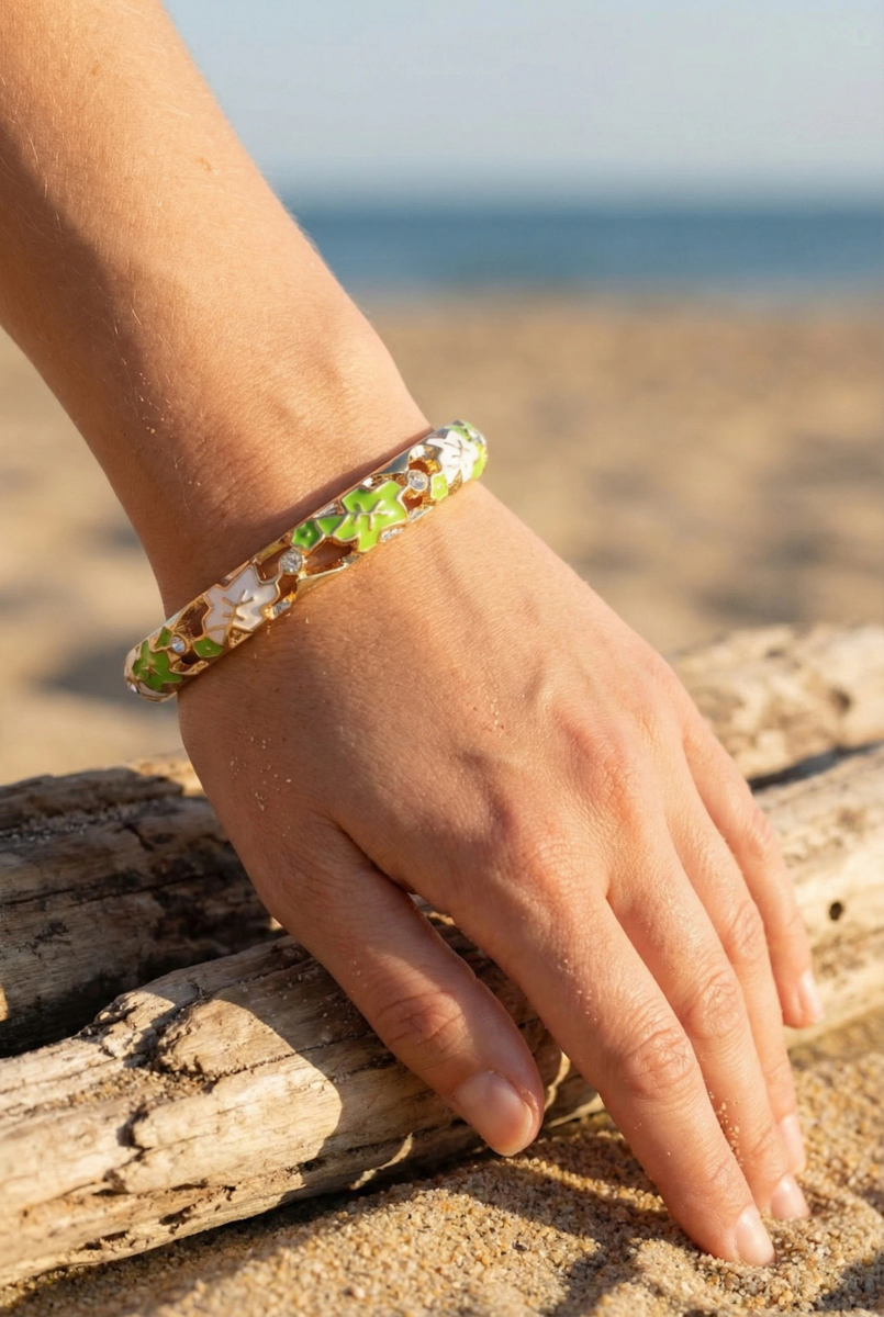 Brass bangle bracelet 2
