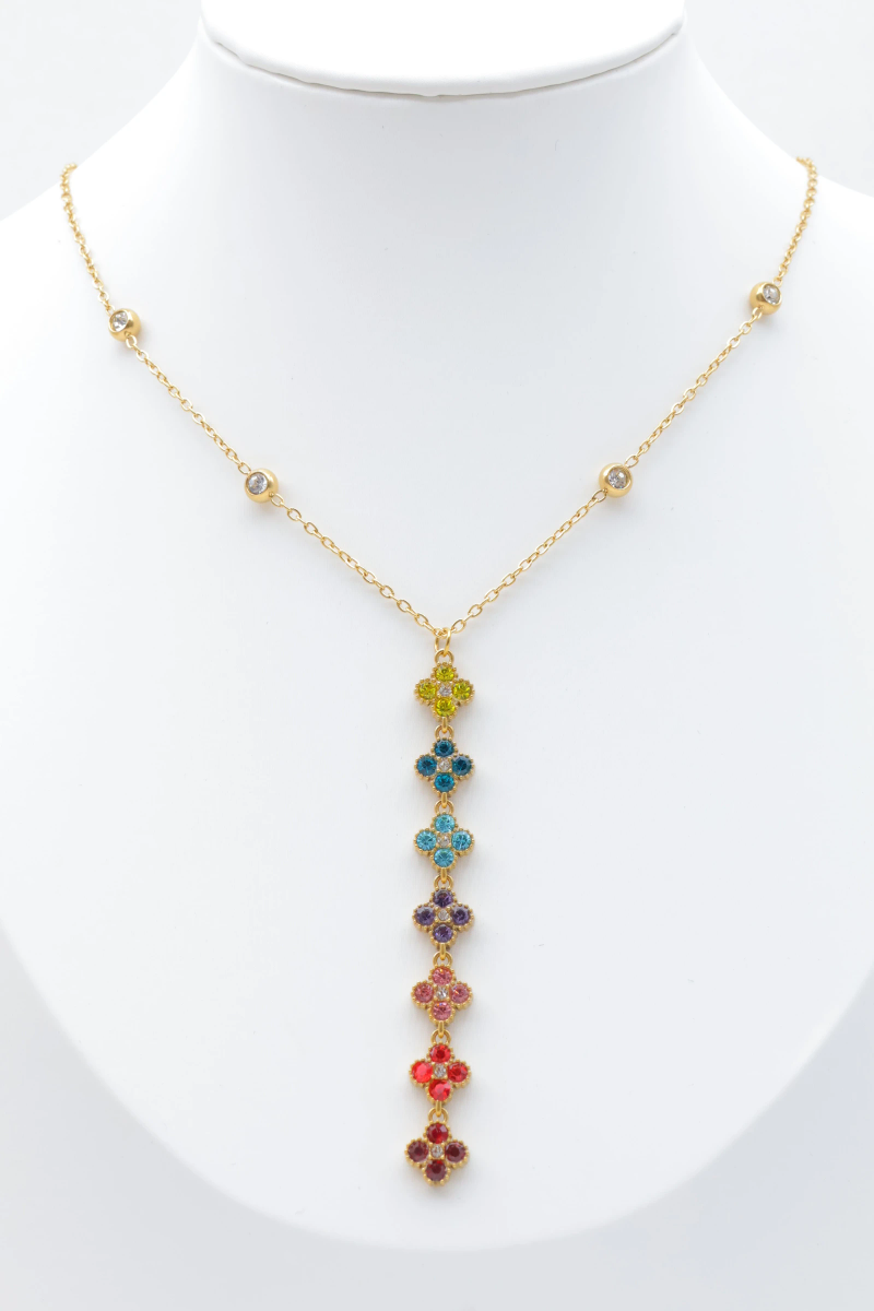 Collier en Y en acier inoxydable — Multicolore